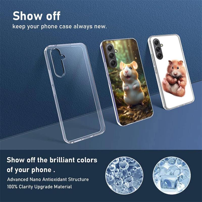 Hamster Portrait Phone Case for Samsung A17 A37 A57 A07 A16 A26 A36 A56 A06 A02S A12 A22 A32 A52S A04S A14 A24 A34 A54 A03 A13 A