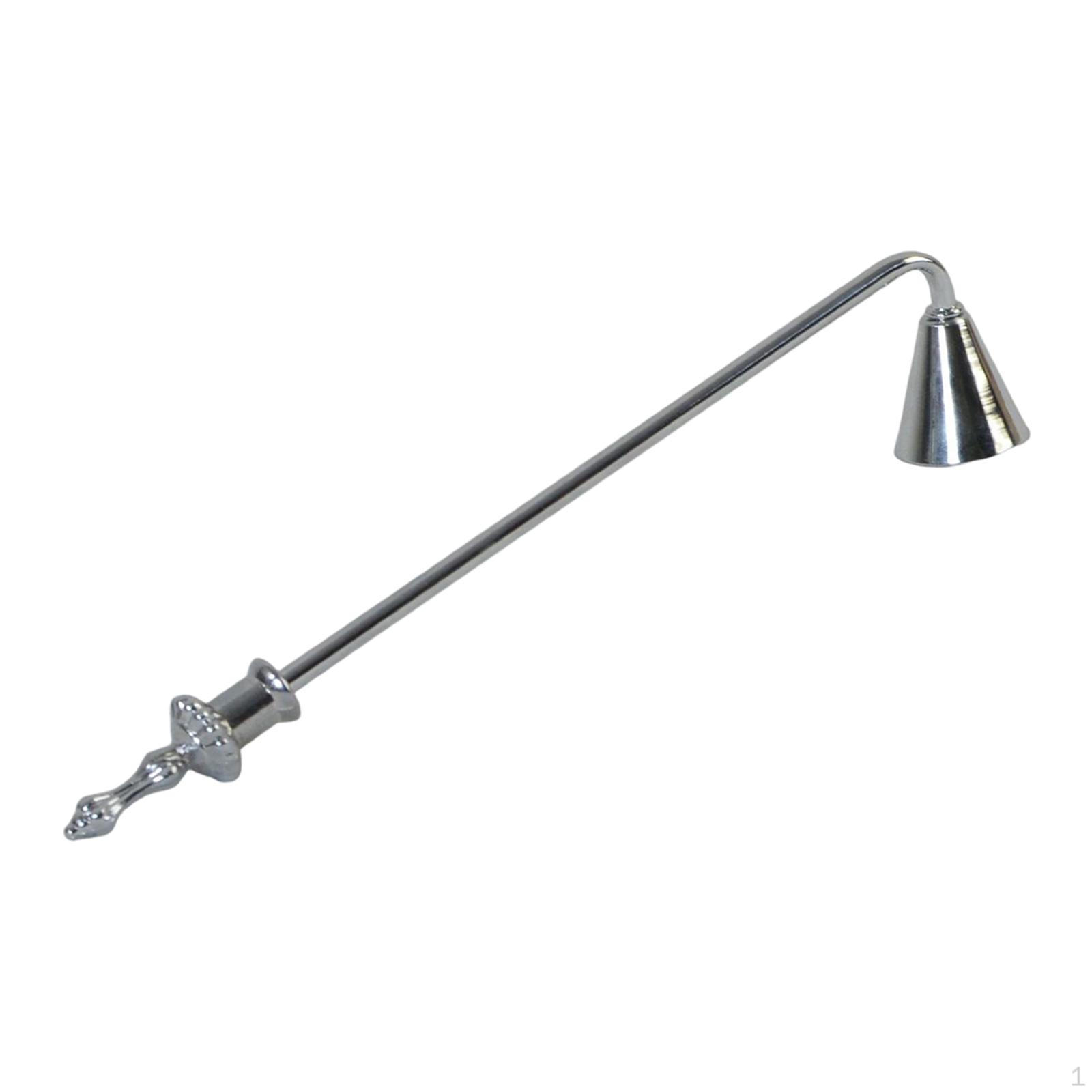 

Candle Cover Accessory 23cm Long Handle,Metal Versatile Sturdy Wick Flame Stopper серебряный