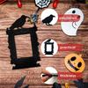 Yousheng 1/2Pcs Halloween Crow Picture Frames Front Glass Wall Mount Tabletop Retro Gallery Wall Art Home Party Festive Decoration