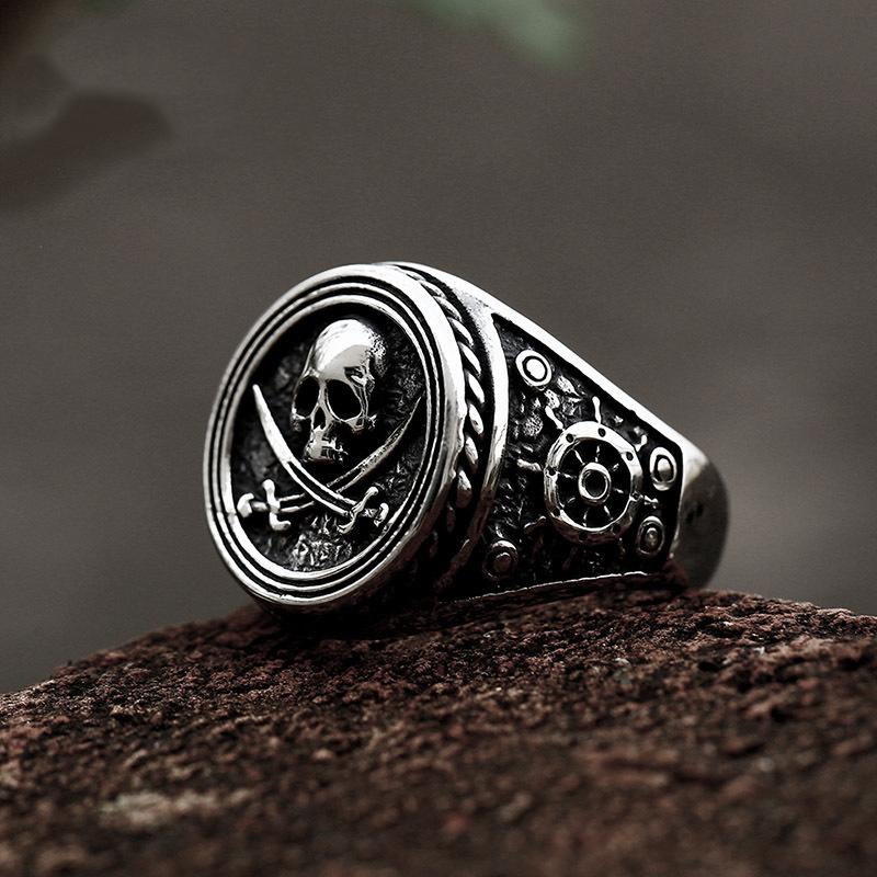 Vintage Gothic Skull Rings for Men Women Punk Hip Hop Party Skull Stainless Steel Ring Fashion Jewelry Gift Wholesale Size 7-13