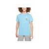 Nike T-Shirt Printed Letter Anime Round Neck Short Sleeve Kids Tops Blue FN9616-407