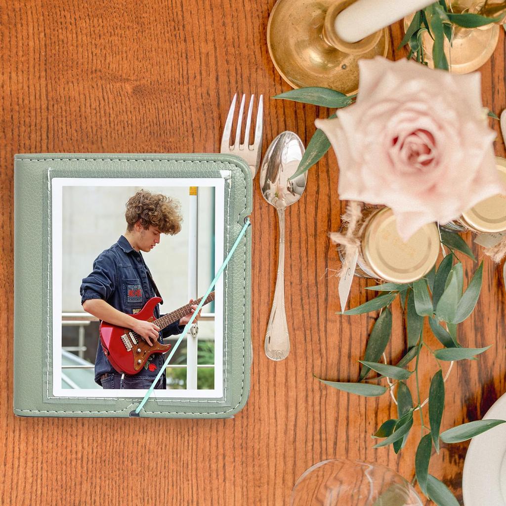 Rieibi Álbum FUJIFILM Instax Lindo Libro Instax Polaroid instax compatible álbum instax fotos pulgadas 28 piezas se pueden almacenar Tarjetas de visita y efectivo