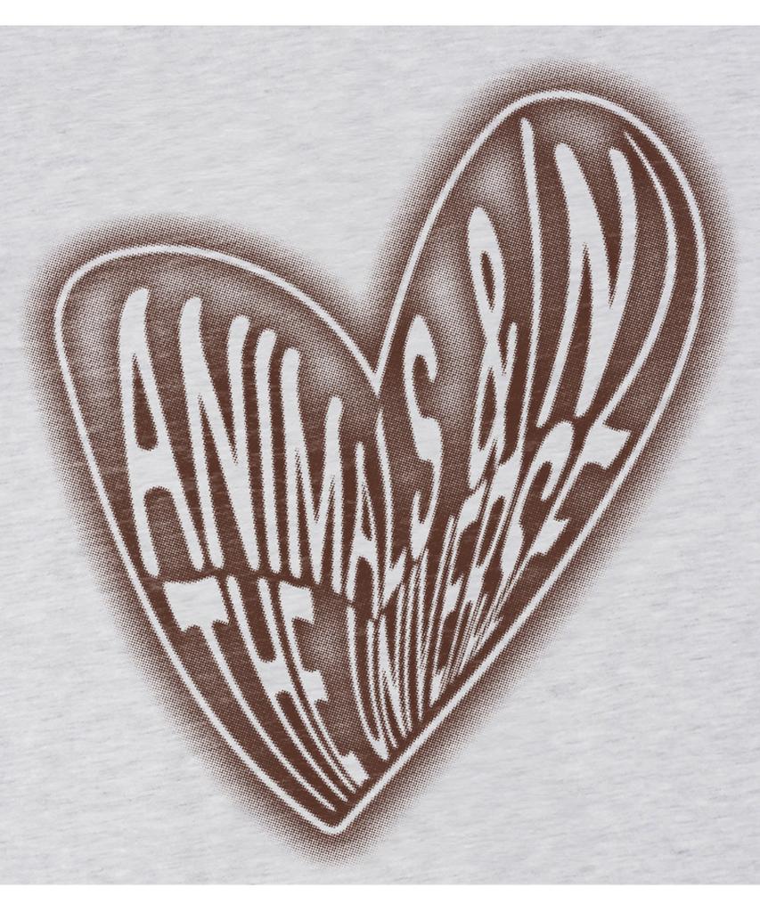 MATCHGLOBE Crushed Heart Oversized Tee (Light Melange)