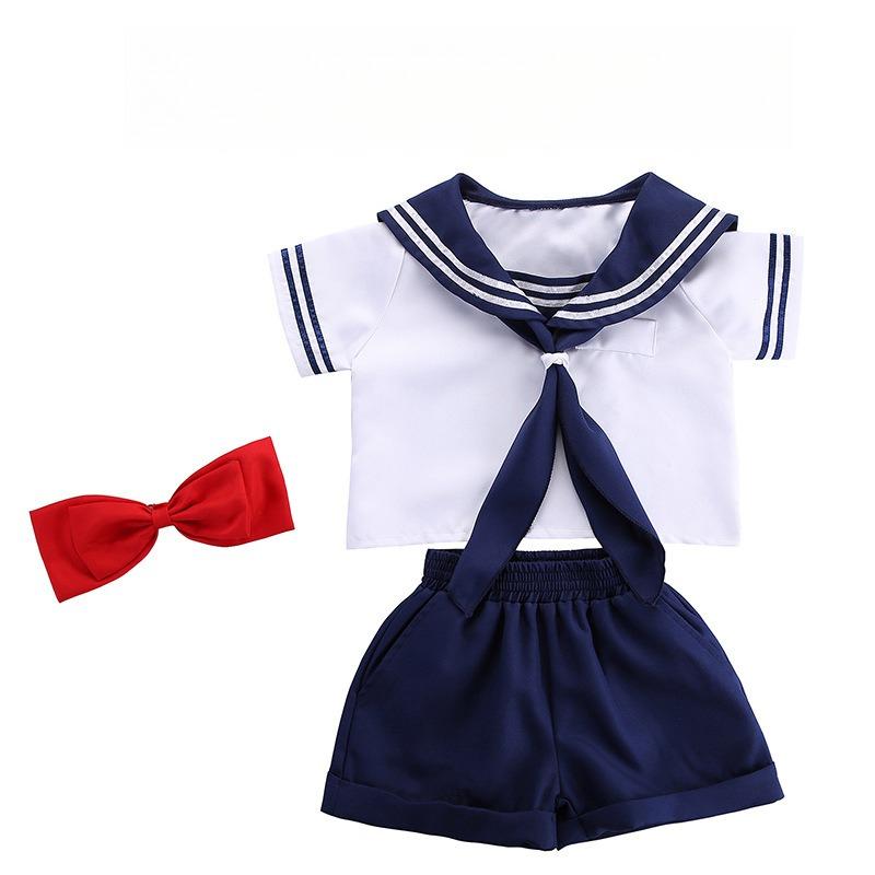 Children Boys Girls Japanese JK Sailor Suit Kids Halloween Role Play Dress Up Cosplay Costume