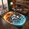 Leeds United Football Print Crystal Velvet Rug, Comfortable Water Absorbent Non Slip Indoor Floor Carpet