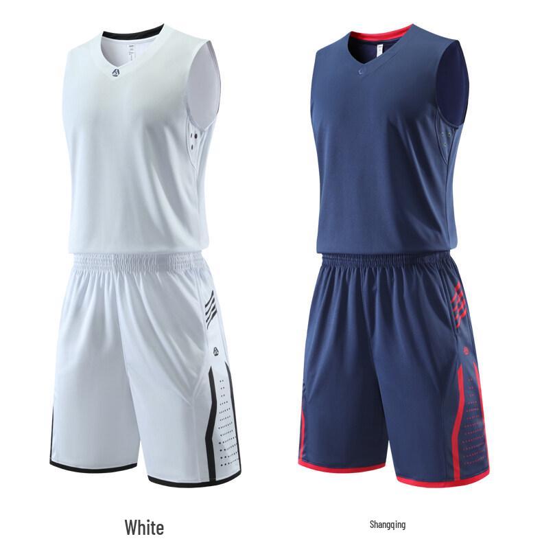 Solid Color Sleeveless Basketball Uniform Set: Vest Style Sports Running Suit