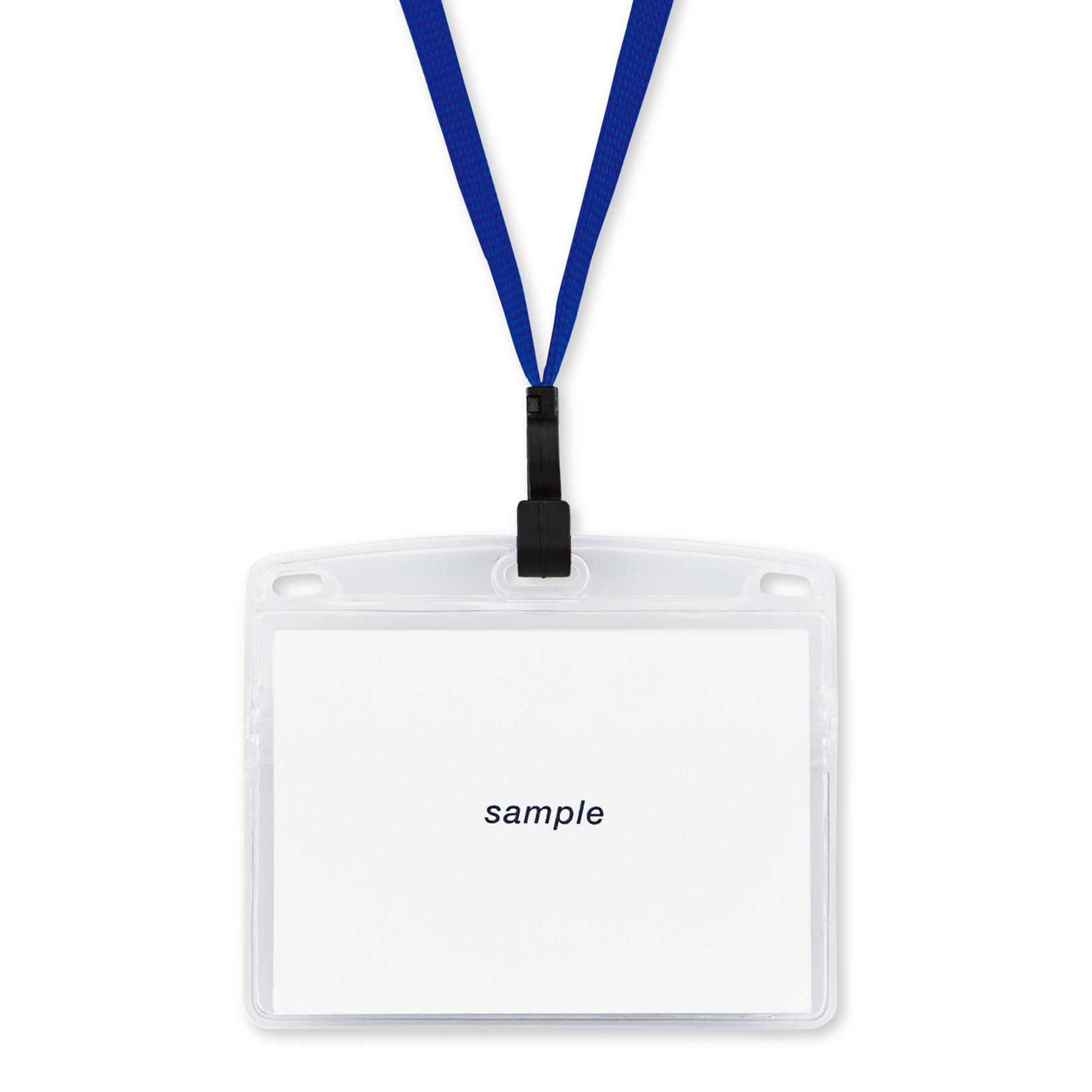 

Open Industrial Hanging Name Badge, Name Plate, Card Holder, Name Holder, 10-Pack, Zippered, Soft Case, Blue, NL-23-BU