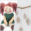100pcs Natural Wood Beads Round Ball Spacer Smiling Face Doll Head Bead DIY Jewelry Making Supplies Bracelet Necklace