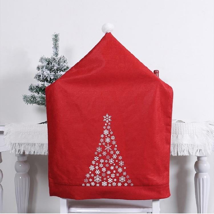 Christmas Chair Cover Snowman Tree Elk Dining Chair Back Covers for Dining Room