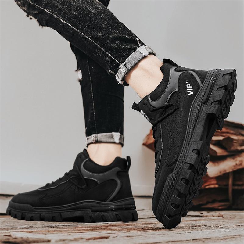 Męskie Szare Buty Sportowe Codzienne Buty Turystyczne Buty do Biegania Buty Skateboardowe dla Studentów Duży Rozmiar Wysokie