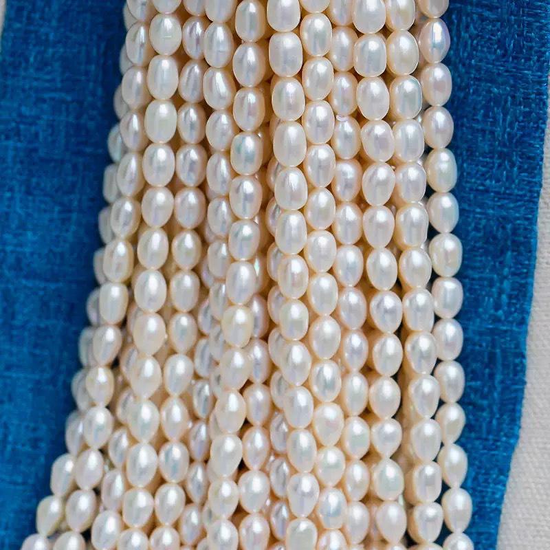 Zhuji Freshwater Rice Pearls: Near Flawless Loose Beads for Handmade DIY