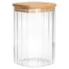 Bamboo Kitchen Glass Container for Food, Loose Products, Leakproof 0.7