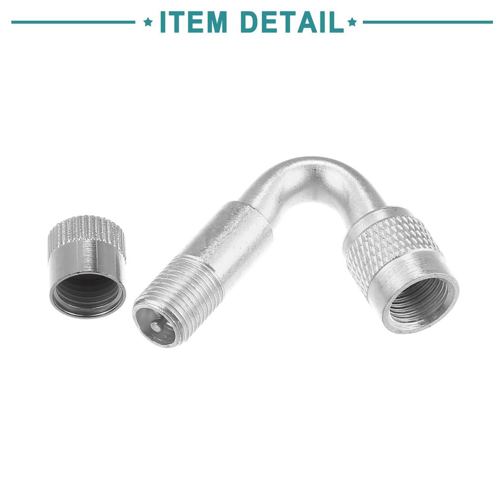 ACROPIX Universal 45 Grad Reifenventil Luftreifenventilverlängerung mit Staubkappe - 2er-Set