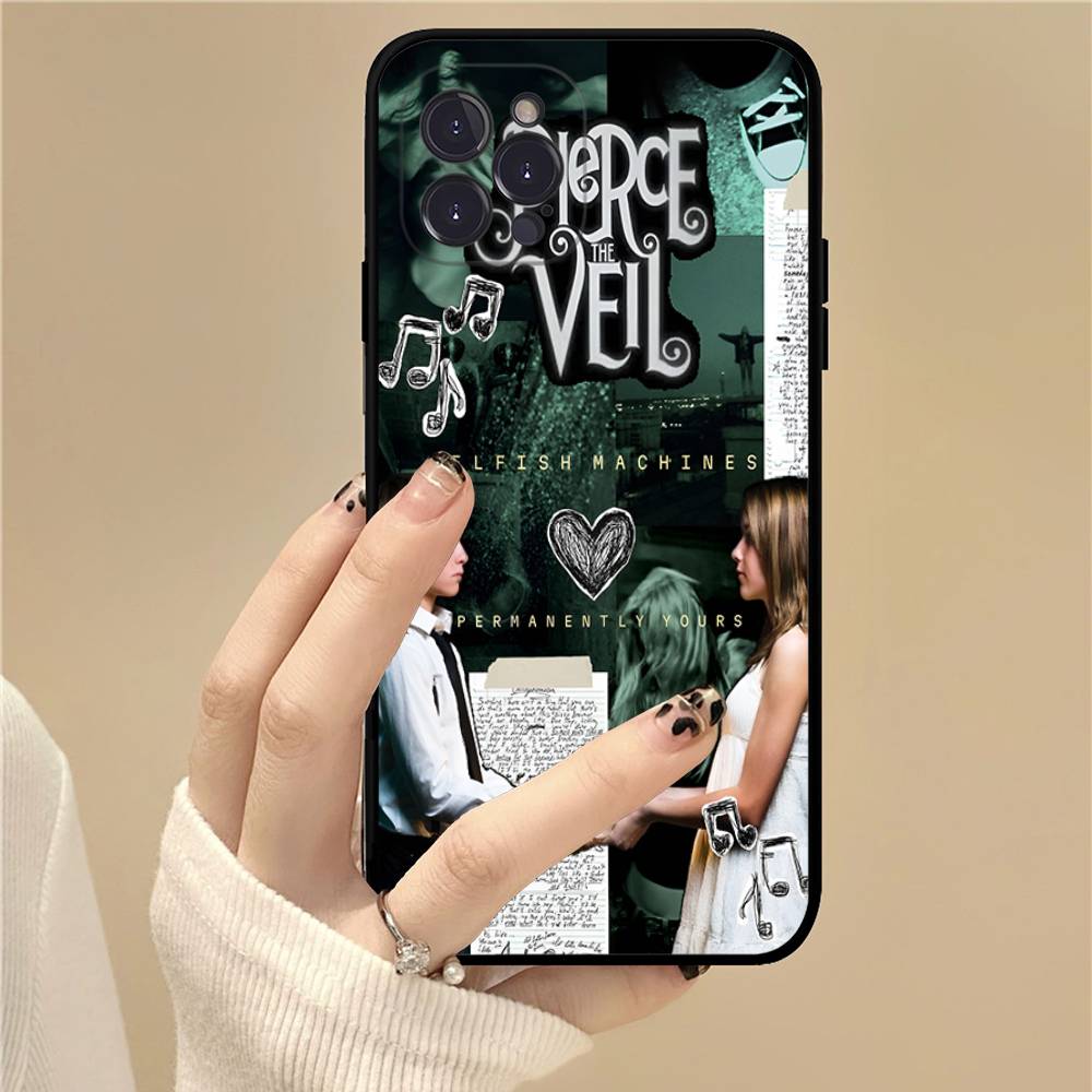 P-Pierce The Veil Band Phone Case For iPhone 16 15 14 11 12 13 Mini Pro XS Max Cover 6 7 8 Plus X Funda Shell