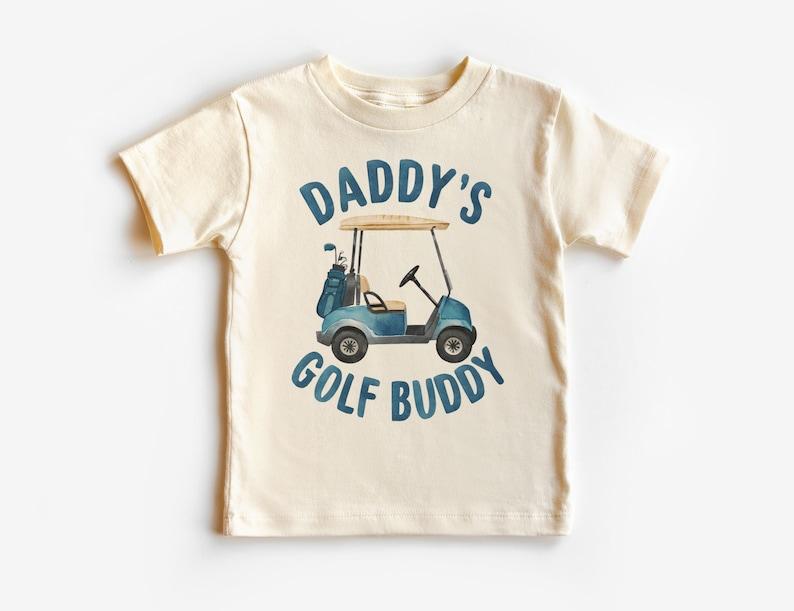Daddy's Golf Buddy Shirt - Father Son Golfing T-Shirt - Dad And Me Tees - Boho Natural Kids & Youth Shirts