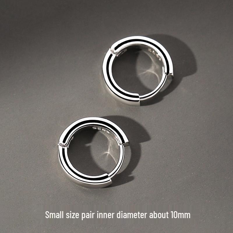 Trendy Men's Stud and Hoop Earrings - Simple, Stylish Ear Jewelry for a Hip Hop European and American Look.