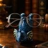 Home Storage Ornament Inverted Elephant Glasses Holder, Handmade Resin Eyeglass Stand, Spectacles Stand Retro Style Decorative Organizer for