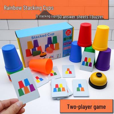 Toddler Educational Stacking Cups Game - Early Learning Logic & Focus Toy