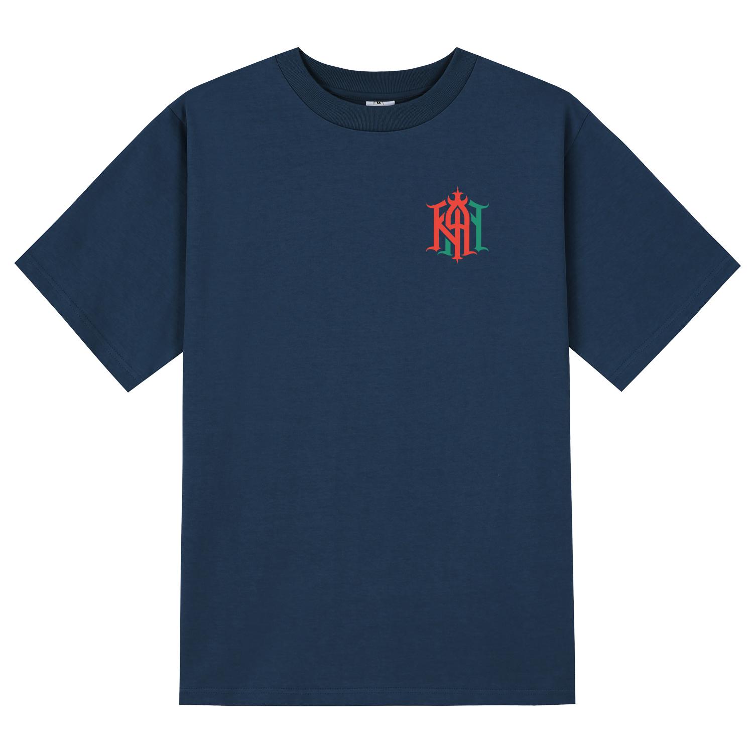 Khan 6312 Ktn0027 Khan Two-Cut Short Sleeve T-Shirt - Navy Navy/M