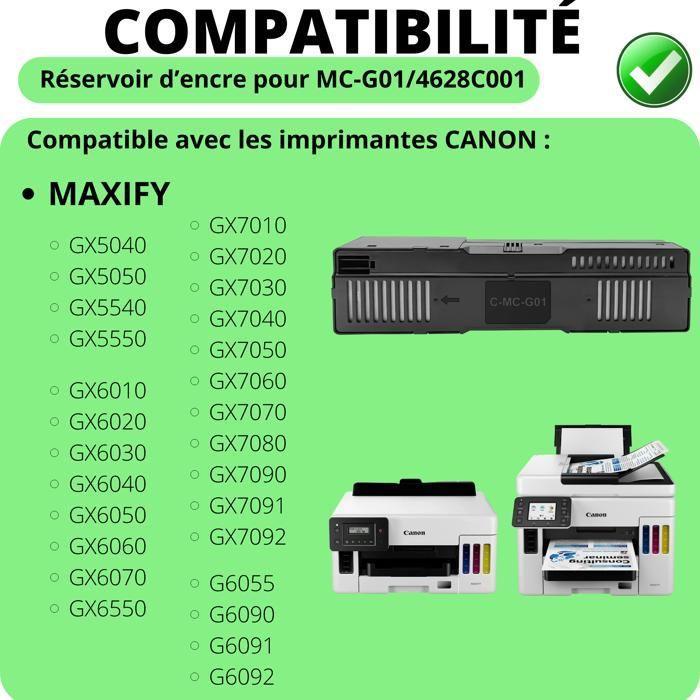 Maintenance Cartridges - Canon - MC-G01 4628C001 - Pack of 2 - Compatible with Maxify GX - Black