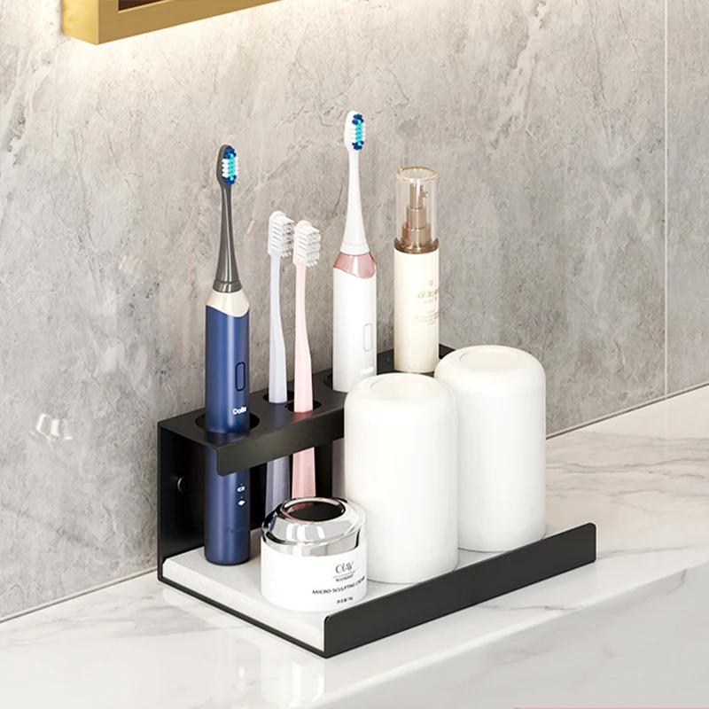Aluminum Wall Mount Electric Toothbrush Holder for Bathroom, Shower, Toothbrush Hanger Brush Stand, Hanger Bathroom Organizer