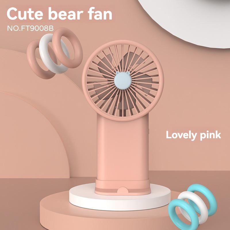 2024 New Handheld Small Fan Rechargeable Mini USB Desktop Electric Fan for Students Silent and Convenient Portable Fan