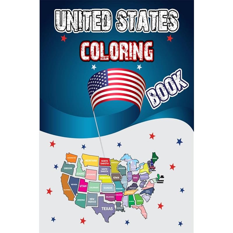 United States Coloring Book : Dover History Coloring Book, Educational Geography Workbook, 50 States Activity Book, USA Coloring Book
