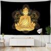 Tapiserie cu Buddha de aur agățat pe perete psihedelic misterios hippie Tapies boem living room Decor
