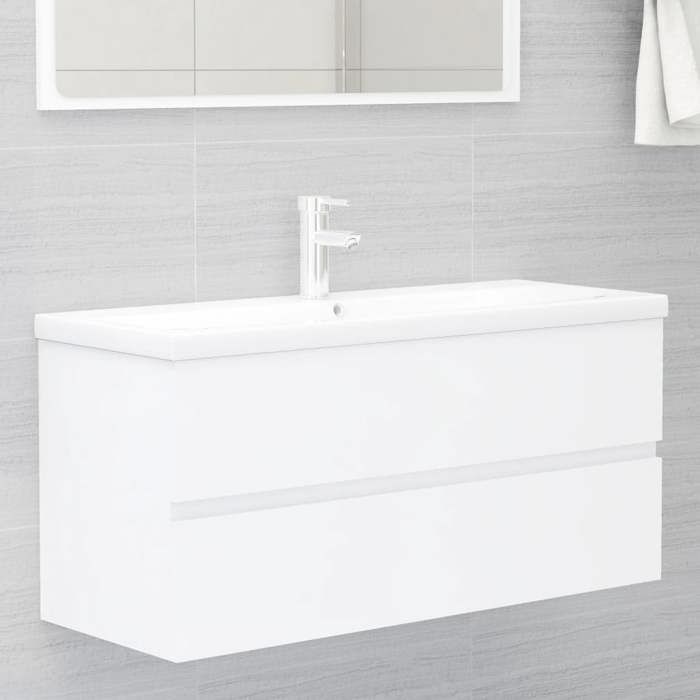 Exclusive House - Sink Cabinet with Integrated Sink White Chipboard