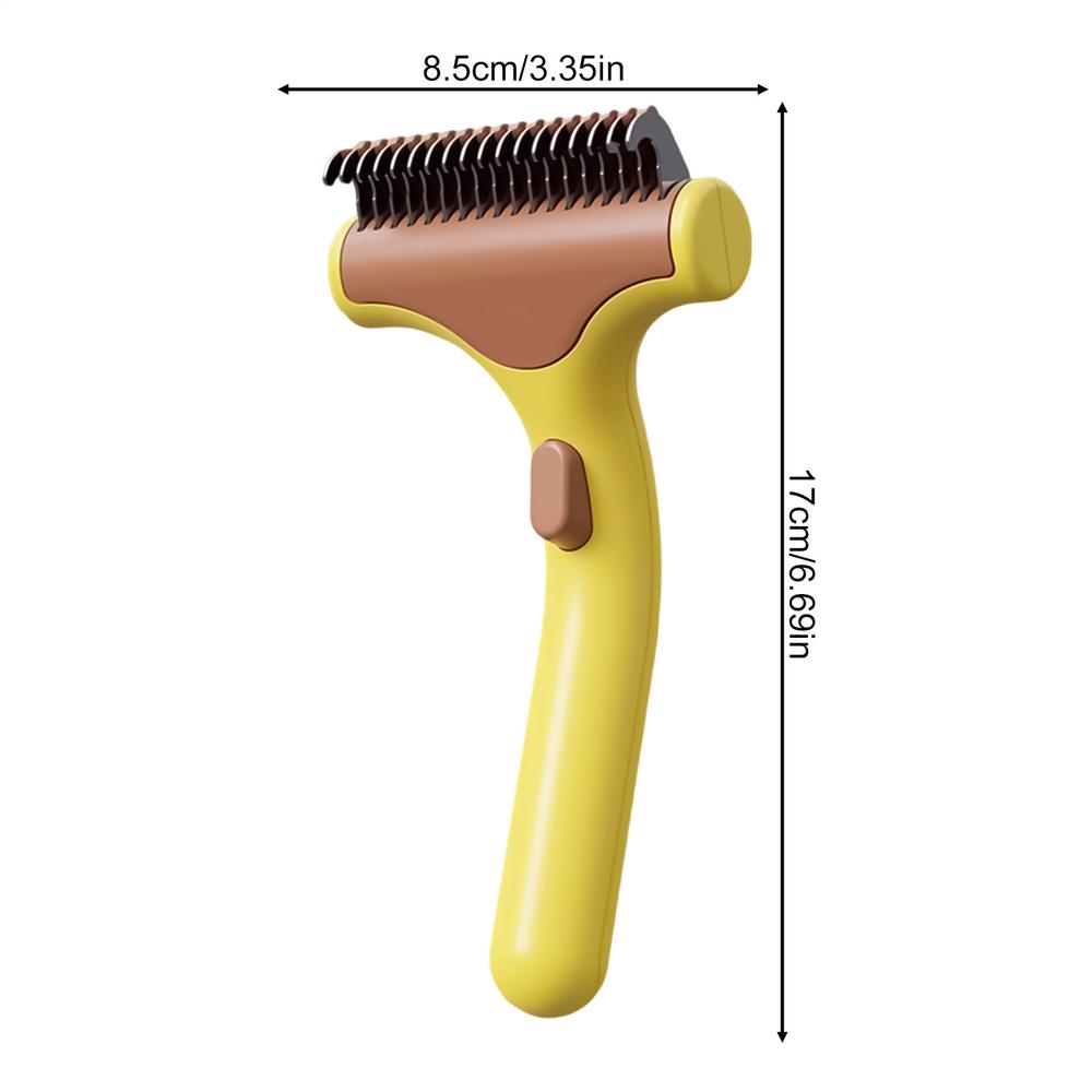 

Dematting Tool For Dogs Grooming Detangling Comb For Pet Pet Dematting Brush For Short And Long Haired Cats Dogs Indoor Home жовтий