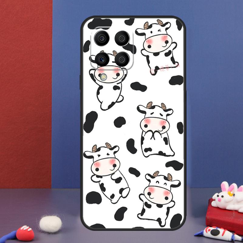 Milk Cow Skin Print Luxury Case For Samsung Galaxy M32 M52 M12 M16 M14 M54 M13 M33 M53 M56 M36 M31 M11 M35 M55 M15 M06