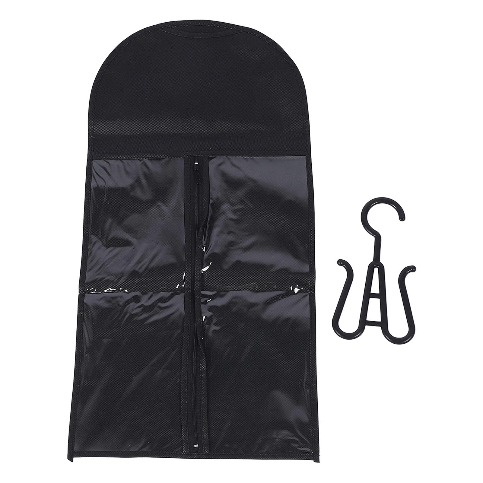 5 шт. Сумка-держатель для наращивания волос, пылезащитная, водонепроницаемая, держатель для наращивания волос, прозрачный ПВХ, мягкий, не Black