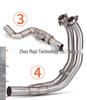 Stainless Steel Exhaust Muffler for Sai 350/400 - Front & Middle Sections, 51mm