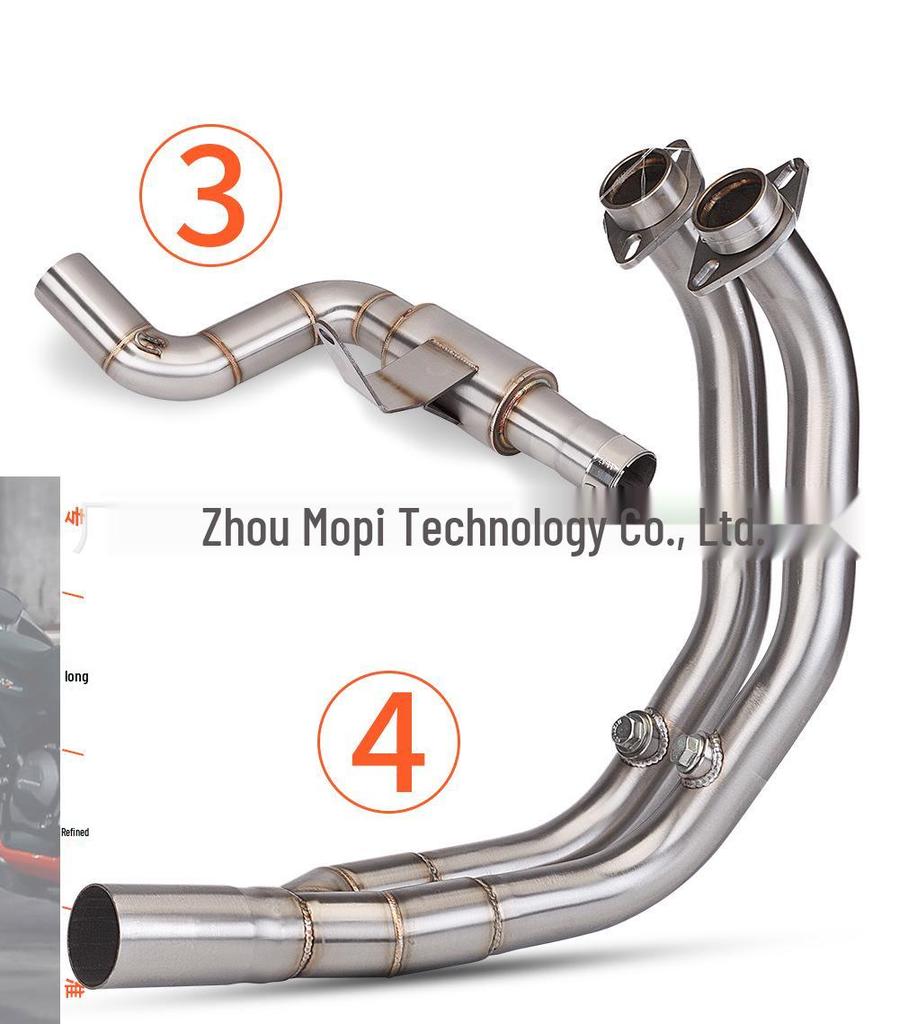 Stainless Steel Exhaust Muffler for Sai 350/400 - Front & Middle Sections, 51mm