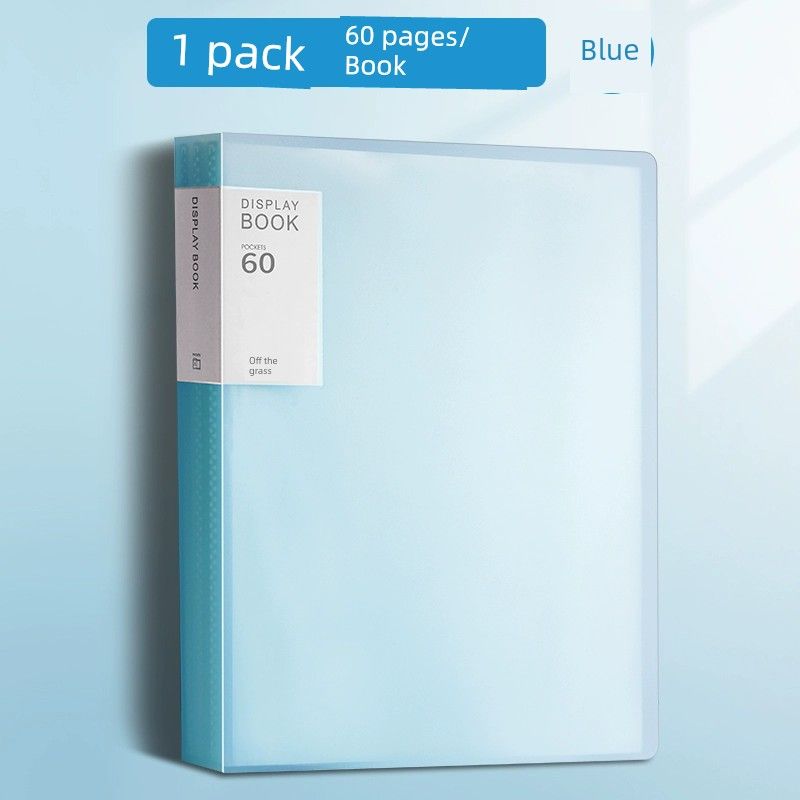 

Storage Box Students Use Test Paper Folder Paper Sub-Classification Organize Fantastic Page Turning Contract Sheet Music Folder Award Collection Book 60 Pages/Light Blue/1 Book