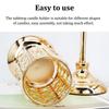 YY.Home Crystal Candle Holder Table Centerpiece Gold Wedding Party Candlestick Home Tabletop Stand Gift Decoration