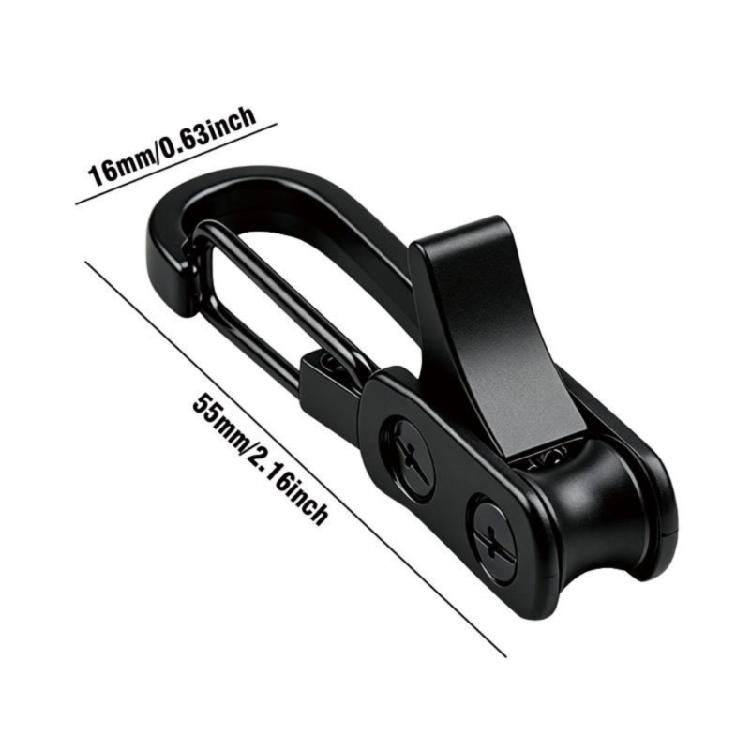 Outdoor Rope Manager Roller Tightening Tool for Hiking and Picnics, with Spring-Gate Clip and Grooved Guide Wheel for Securing and Managing Cord