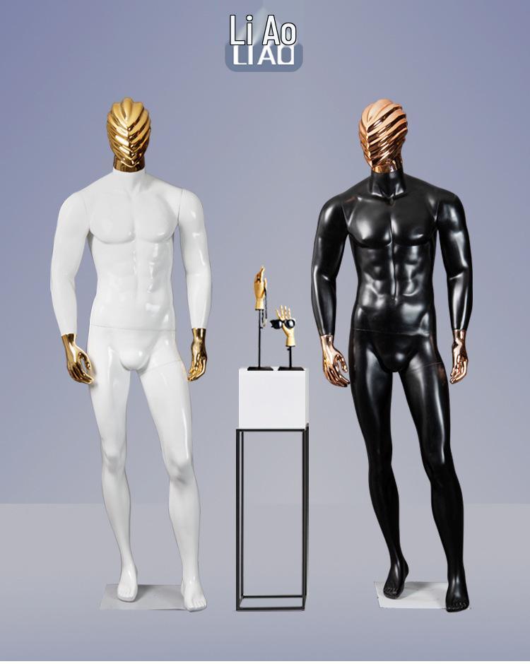 Manequim Europeu-Americano de Alta Qualidade: Preto e Branco com Face Galvanizada