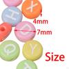200 Pieces Acrylic Jewelry Beads 1.5 Mm Hole Loose Beads, Alphabetic Number Bead, for Key Chains