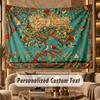 Rose Floral (32) Theme Wall Tapestry Customized With Name Text Personalized Hanging Tapestry For Bedroom Living Room Decor
