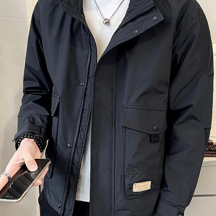 Men's 2025 New Coat Men's Spring and Autumn Trend Fashion Handsome Top Tooling Youth Jacket Clothes