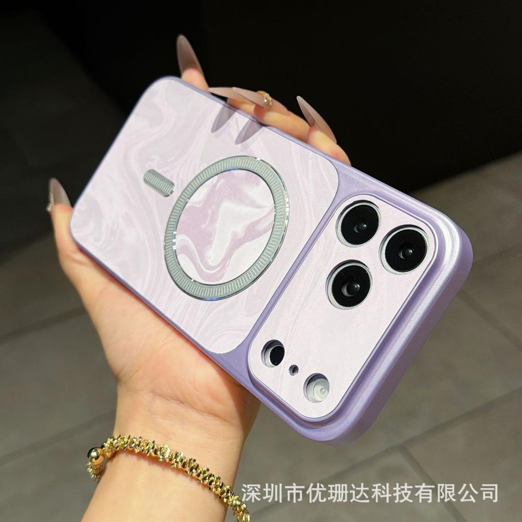 Seconds Change iPhone11Promax Water Ripple Magnetic Mobile Phone Case for Apple 11 All-inclusive Lens Anti-drop Sheath