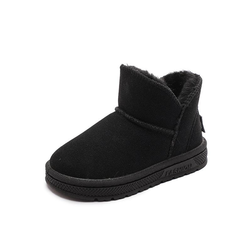 

Winter Newest Children s Snow Boots Classic Black Brown Platform Shoes Girls Boys Thickened Velvet Warm Suede Boots I09162 21 чорний