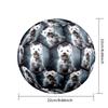 1pc White Terrier Portrait Size 5 Soccer Ball Professional Match Training Football Indoor &Outdoor Sports Ball Lightweight Durable c6516
