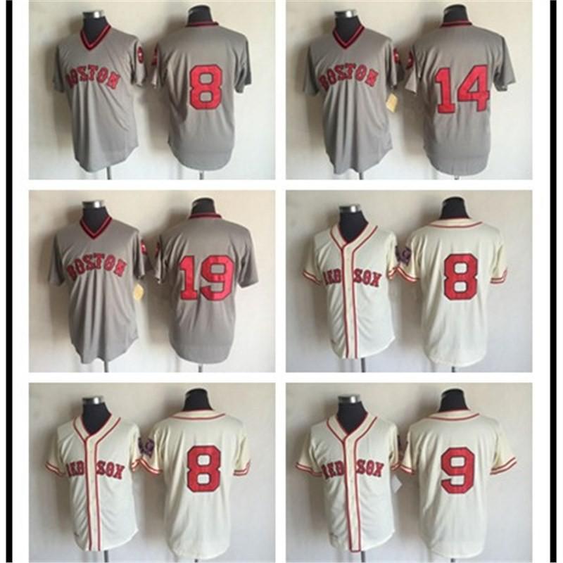 Maglia da Baseball Vintage Boston Red Sox Unisex Misto Cotone Top Sportivo Abbigliamento Casual