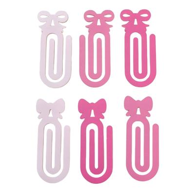 6Pcs Oversized Acrylic Paper Clip Bookmarks Book Page Holder Clip Document Organiser Clamp For Journal Planners Notes