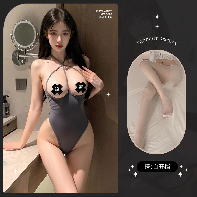 Sexy lingerie sexy pure desire onesie open crotch temptation hot pajamas free uniform supplies suit women