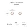 Luxury Korean Geometric Cat's Eye Stone Rhinestone Stud Earrings for Women - High-Class, Stylish, Cool Personality