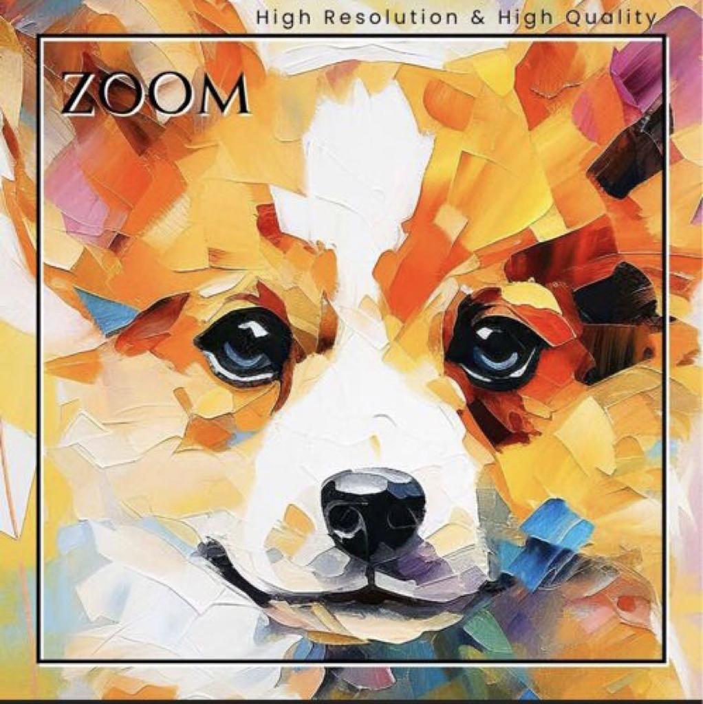[USED] Gaze Welsh Corgi Art Poster Dog Painting Dog Illustration