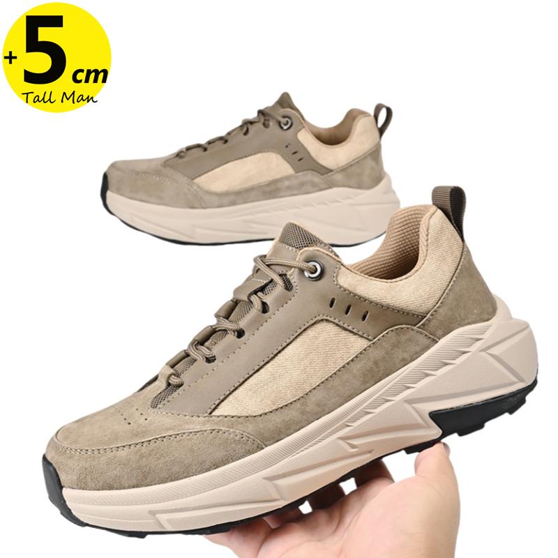 

Мужские кроссовки Лифт Увеличение роста 5 см Уличные виды спорта Большой размер 38-46 38 бежевый